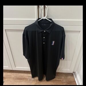 USAG Polo Shirt Mens Black You Suck At Golf Performance Stretch 3XL